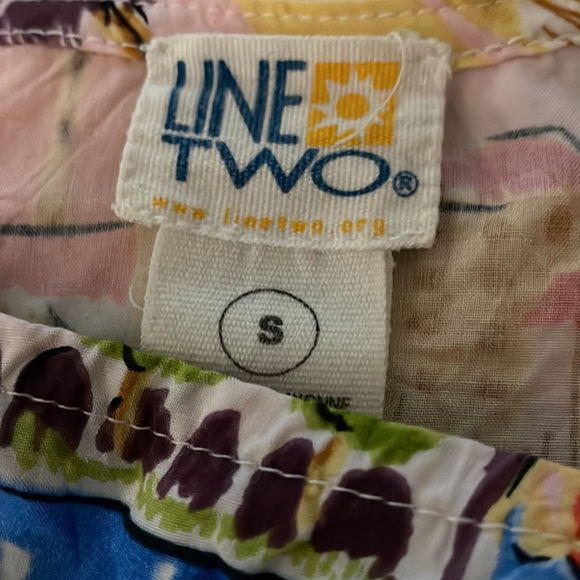 VINTAGE 80s LINE TWO French Riviera Print RESORT DRESS Size Small - Picture 12 of 14